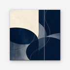 Navy Circles Canvas Art - Square – Stretched Canvas Only on white background