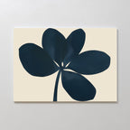 Ink & Ivory Botanical Hush – blue botanical canvas wall art print by Aspire Prints