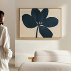 Ink & Ivory Botanical Hush – blue botanical canvas wall art print by Aspire Prints