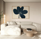 Ink & Ivory Botanical Hush – blue botanical canvas wall art print by Aspire Prints