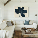 Ink & Ivory Botanical Hush – blue botanical canvas wall art print by Aspire Prints