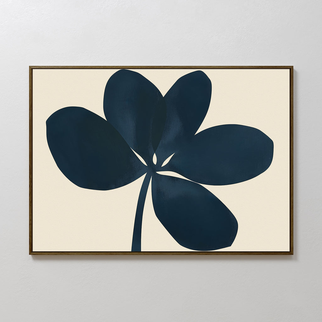 Ink & Ivory Botanical Hush – blue botanical canvas wall art print by Aspire Prints