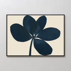Ink & Ivory Botanical Hush – blue botanical canvas wall art print by Aspire Prints