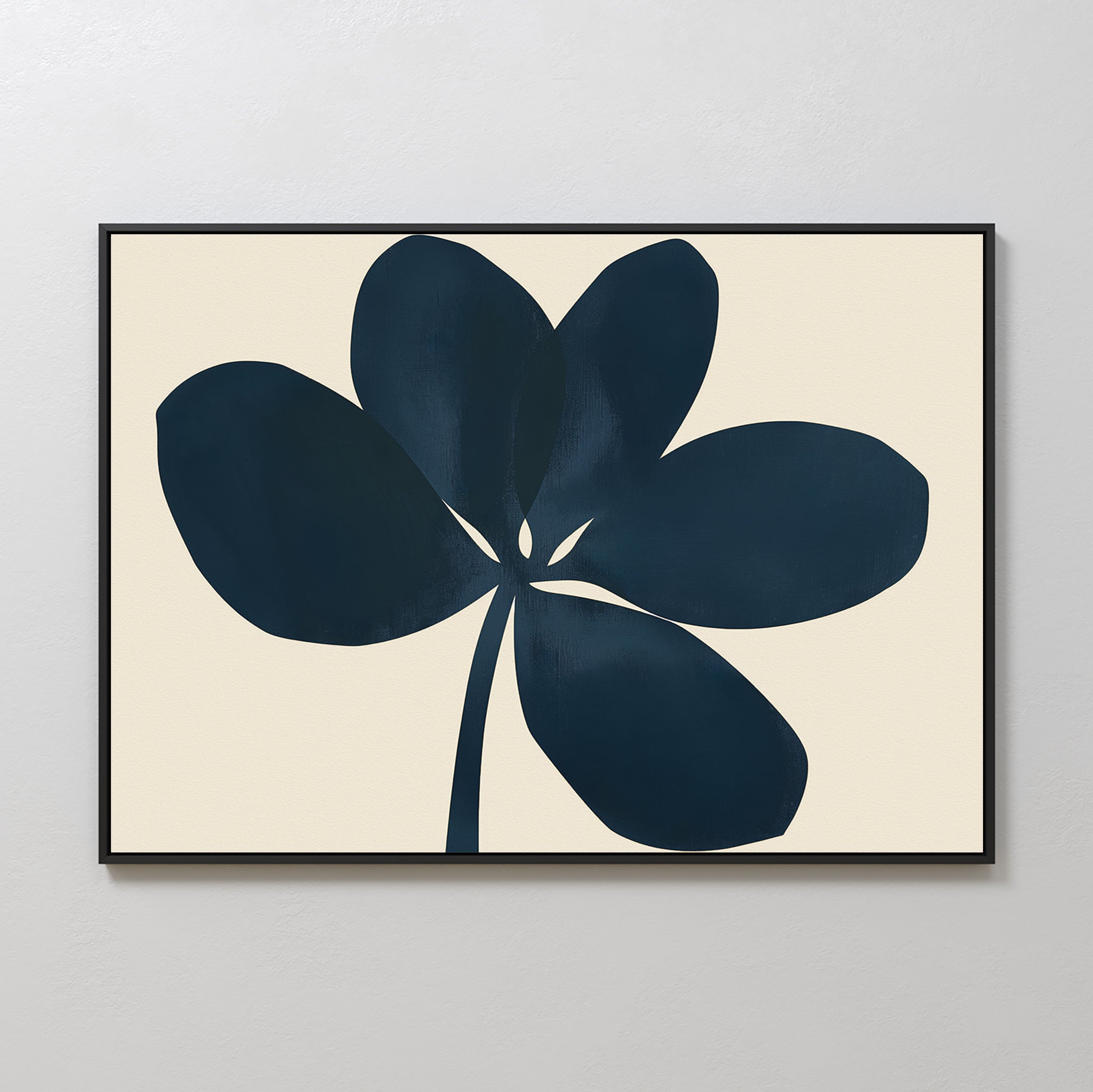 Ink & Ivory Botanical Hush – blue botanical canvas wall art print by Aspire Prints