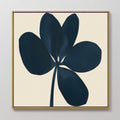 Midnight Trefoil – blue botanical canvas wall art print by Aspire Prints