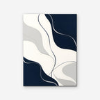 Navy Flow Canvas Art - Vertical – Stretched Canvas Only on white background
