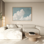 Whispers of the Open Sky – blue cloud canvas wall art print by Aspire Prints