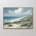 Where Tides Meet Dunes – blue vintage canvas wall art print by Aspire Prints