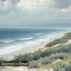 Where Tides Meet Dunes – blue vintage canvas wall art print by Aspire Prints