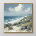 Where the Tide Breathes – blue vintage canvas wall art print by Aspire Prints