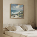 Where the Tide Breathes – blue vintage canvas wall art print by Aspire Prints