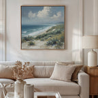 Where the Tide Breathes – blue vintage canvas wall art print by Aspire Prints