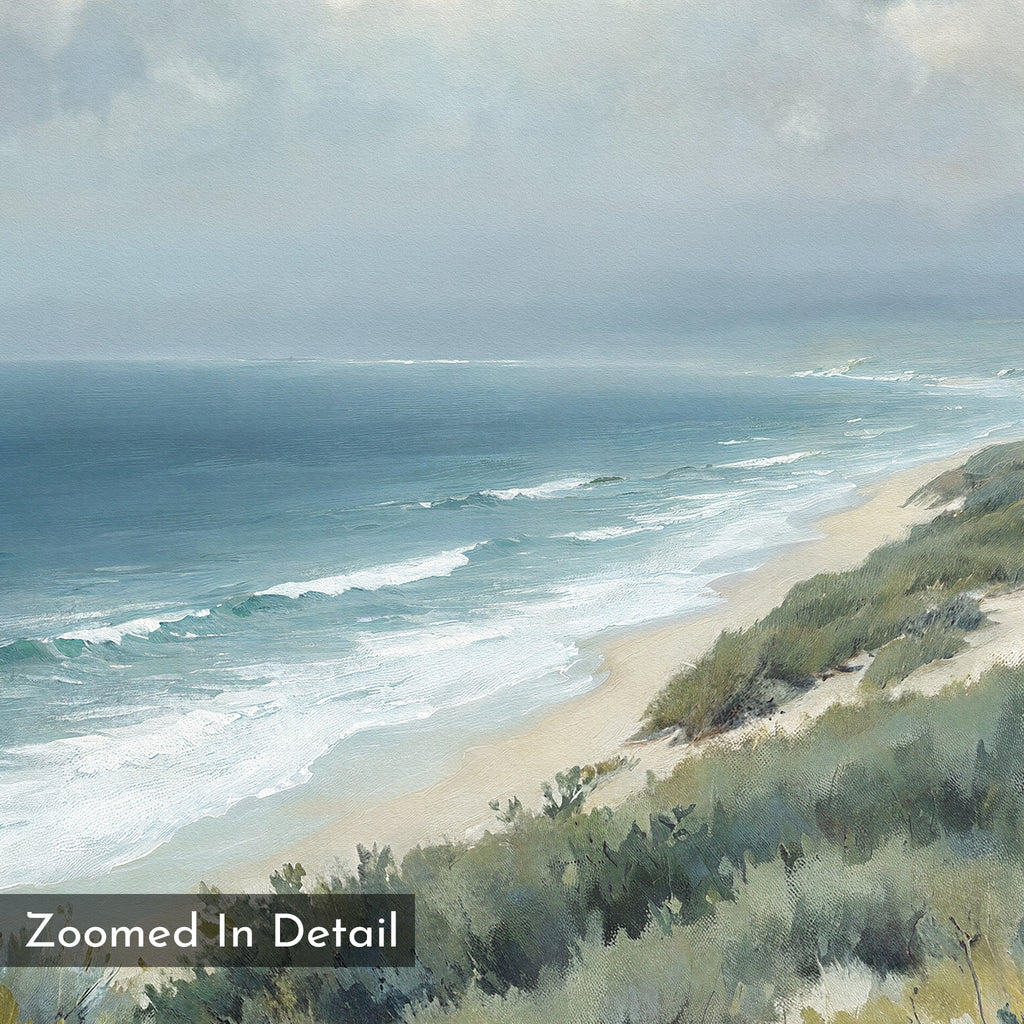 Where the Tide Breathes – blue vintage canvas wall art print by Aspire Prints