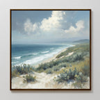 Where the Tide Breathes – blue vintage canvas wall art print by Aspire Prints