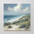 Where the Tide Breathes – blue vintage canvas wall art print by Aspire Prints