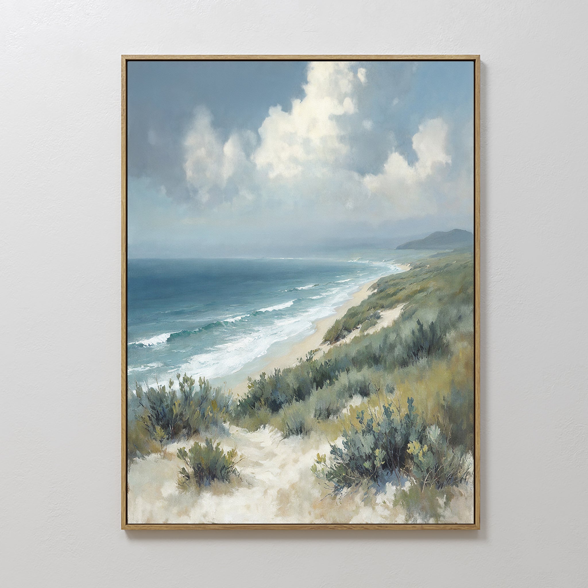 Whispers of the Tide Canvas Print – blue vintage canvas wall art print by Aspire Prints
