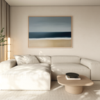Where the Tide Whispers – blue coastal canvas wall art print by Aspire Prints