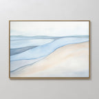 Whispering Tides Canvas Print – blue landscape canvas wall art print by Aspire Prints