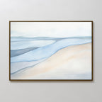 Whispering Tides Canvas Print – blue landscape canvas wall art print by Aspire Prints