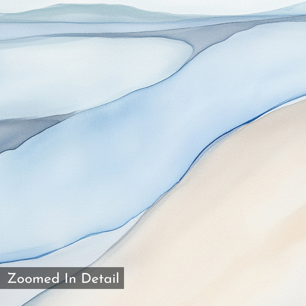 Whispers in Tide – blue landscape canvas wall art print by Aspire Prints