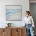 Whispers in Tide – blue landscape canvas wall art print by Aspire Prints