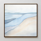 Whispers in Tide – blue landscape canvas wall art print by Aspire Prints