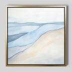 Whispers in Tide – blue landscape canvas wall art print by Aspire Prints