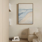 Whispering Tides Canvas Print – blue landscape canvas wall art print by Aspire Prints