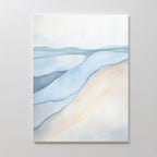 Whispering Tides Canvas Print – blue landscape canvas wall art print by Aspire Prints