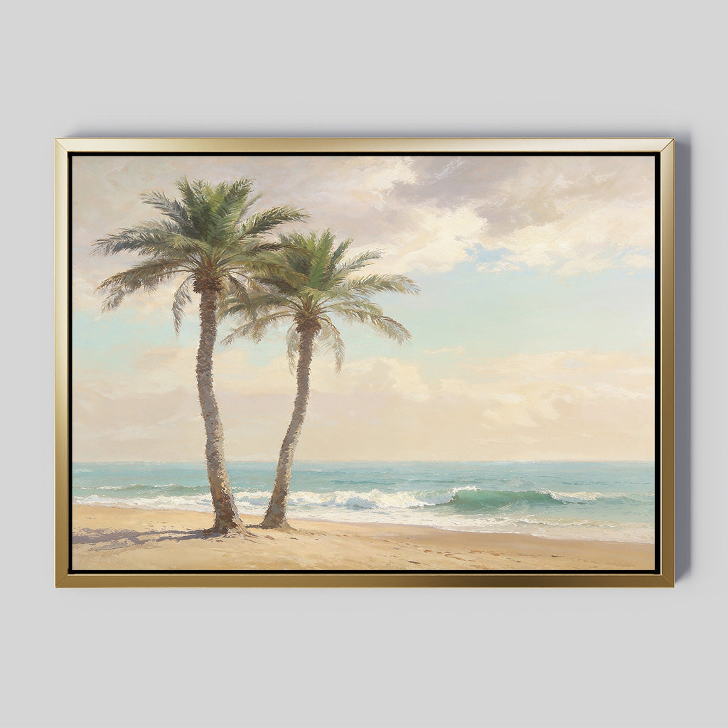 Whispers of the Tideline – multicolour vintage canvas wall art print by Aspire Prints