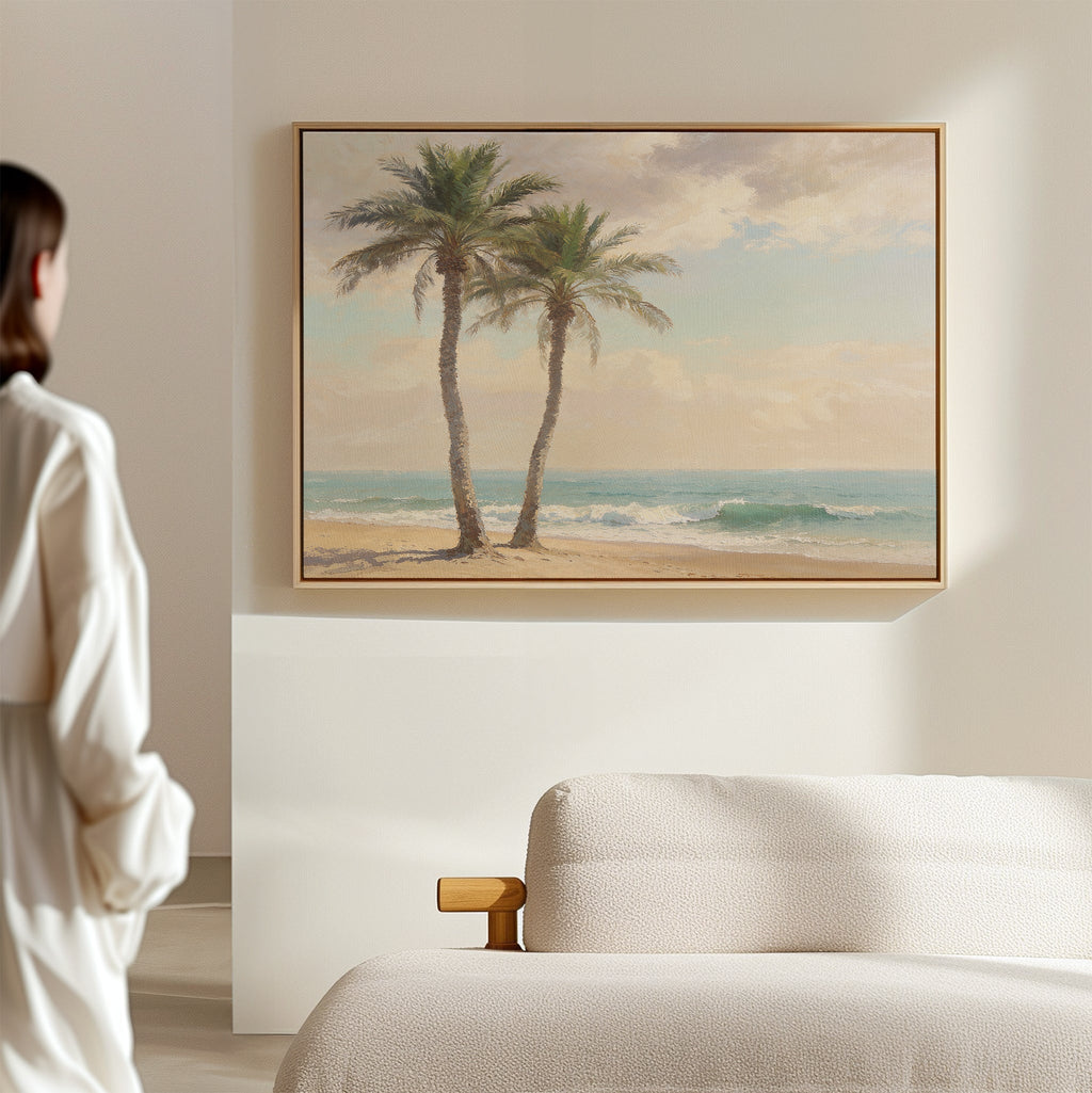Whispers of the Tideline – multicolour vintage canvas wall art print by Aspire Prints