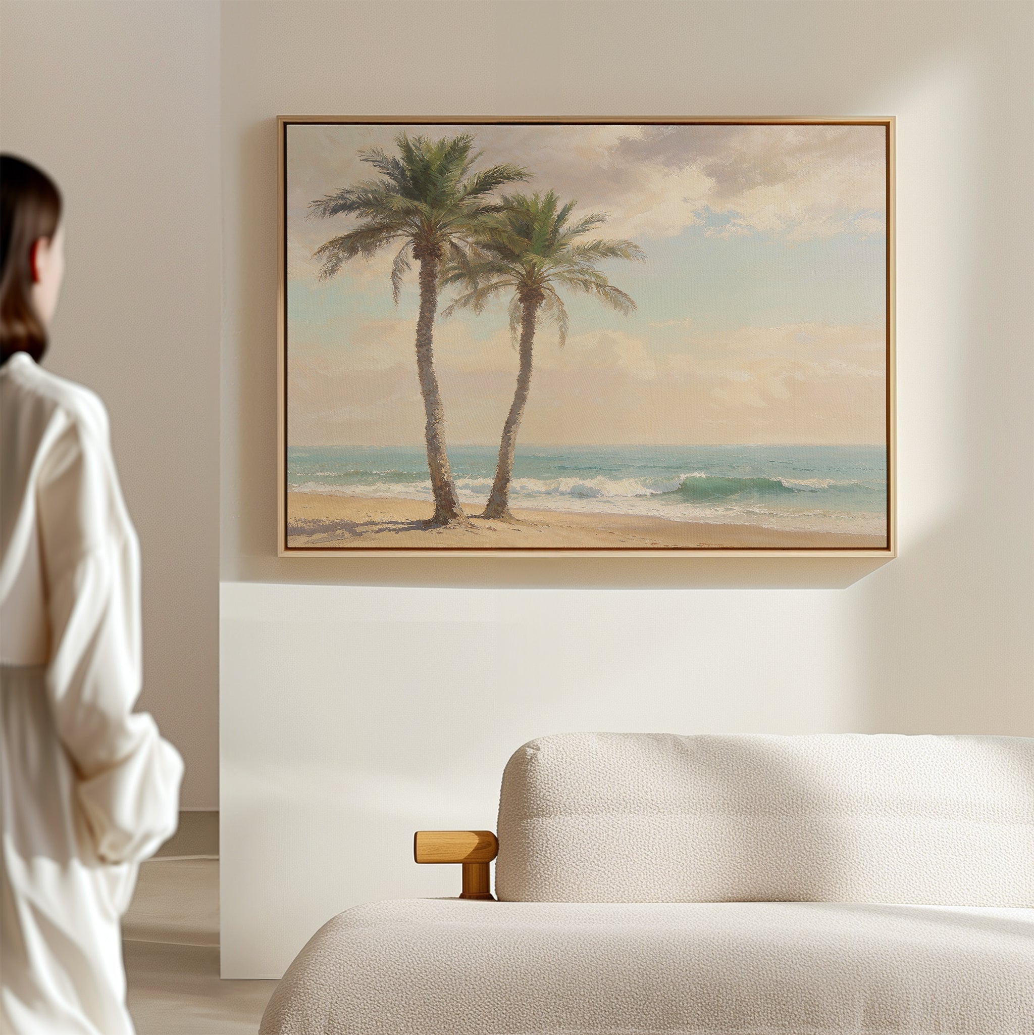 Whispers of the Tideline – multicolour vintage canvas wall art print by Aspire Prints