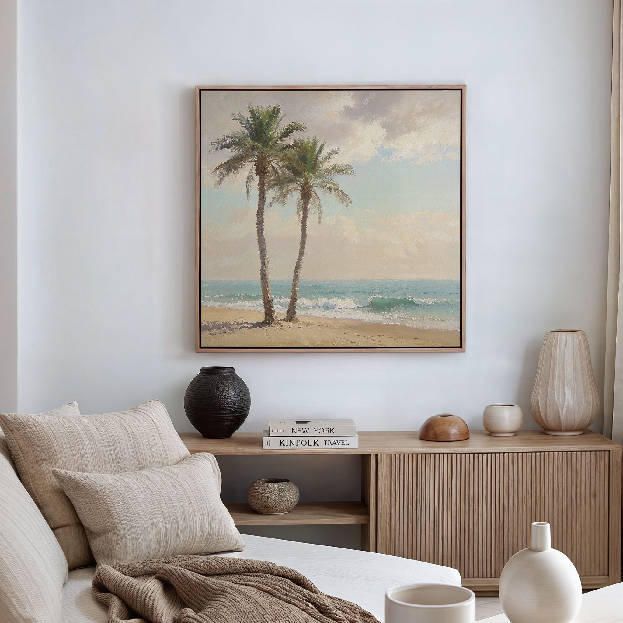 Whispers of the Tideline Canvas Print – multicolour vintage canvas wall art print by Aspire Prints