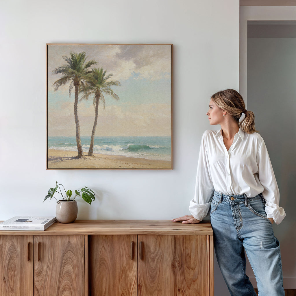 Whispers of the Tideline Canvas Print – multicolour vintage canvas wall art print by Aspire Prints