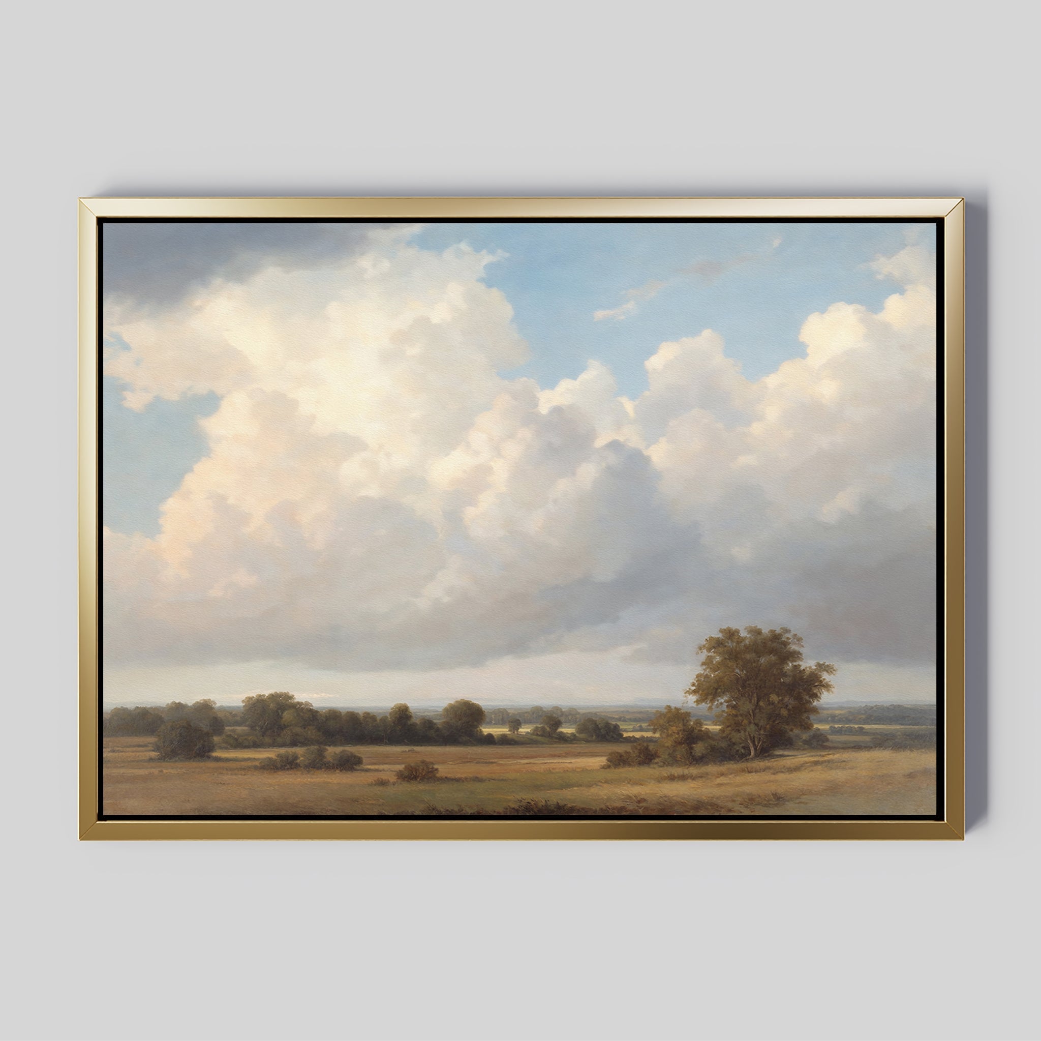 Where the Meadows Breathe Canvas Print – green cloud canvas wall art print by Aspire Prints