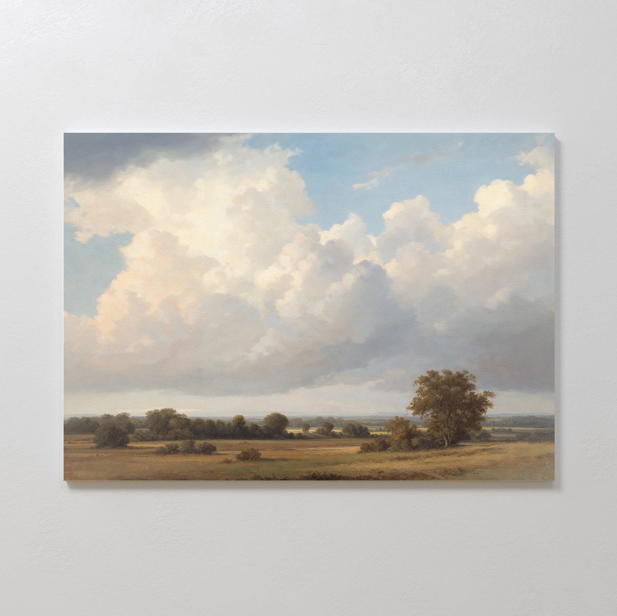 Where the Meadows Breathe Canvas Print – green cloud canvas wall art print by Aspire Prints