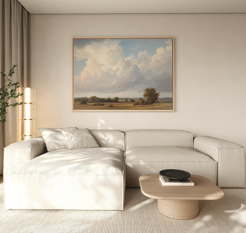 Where the Meadows Breathe Canvas Print – green cloud canvas wall art print by Aspire Prints
