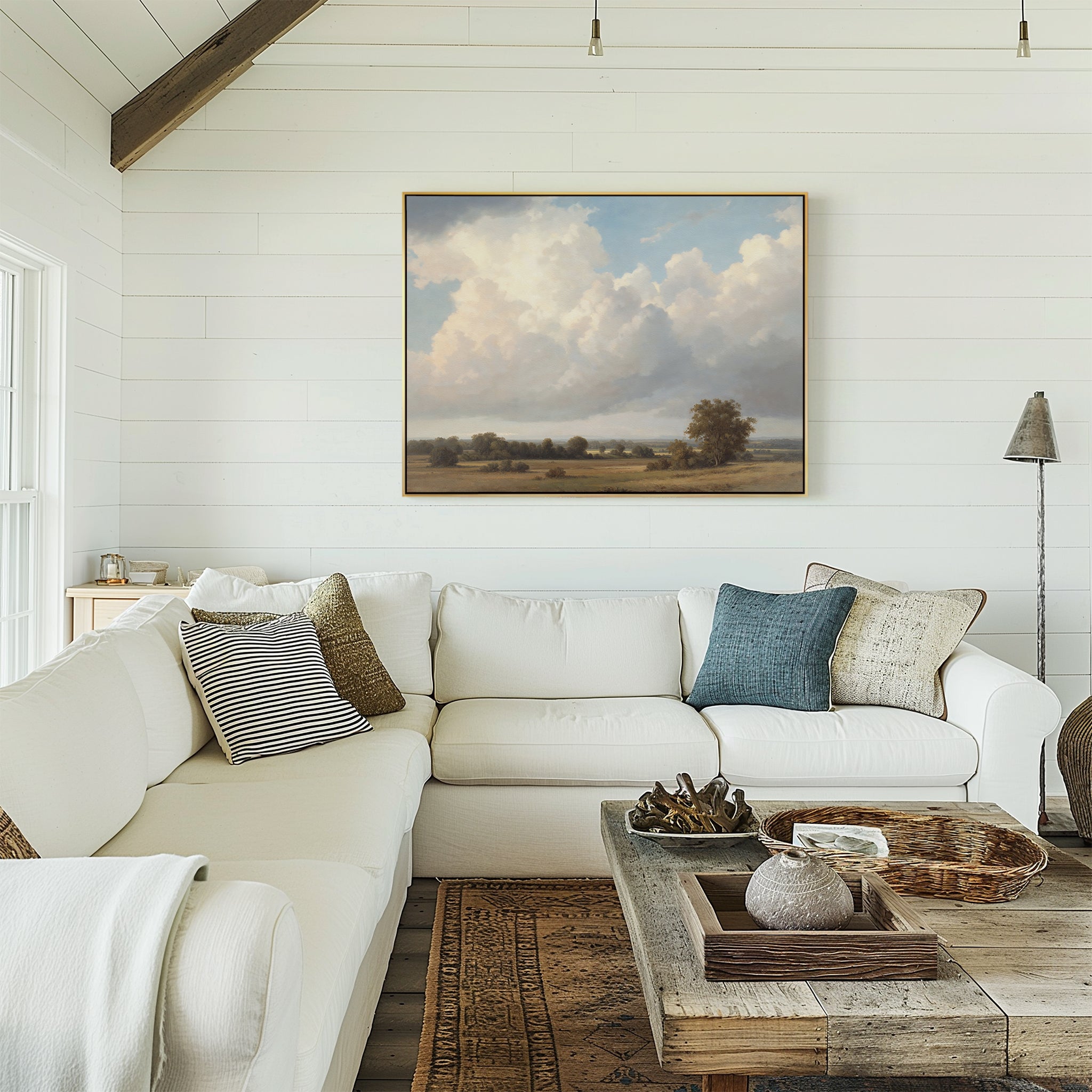 Where the Meadows Breathe Canvas Print – green cloud canvas wall art print by Aspire Prints