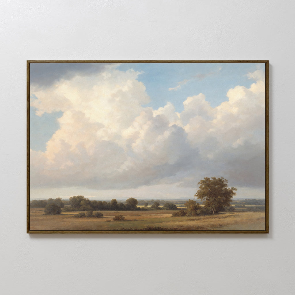 Where the Meadows Breathe Canvas Print – green cloud canvas wall art print by Aspire Prints