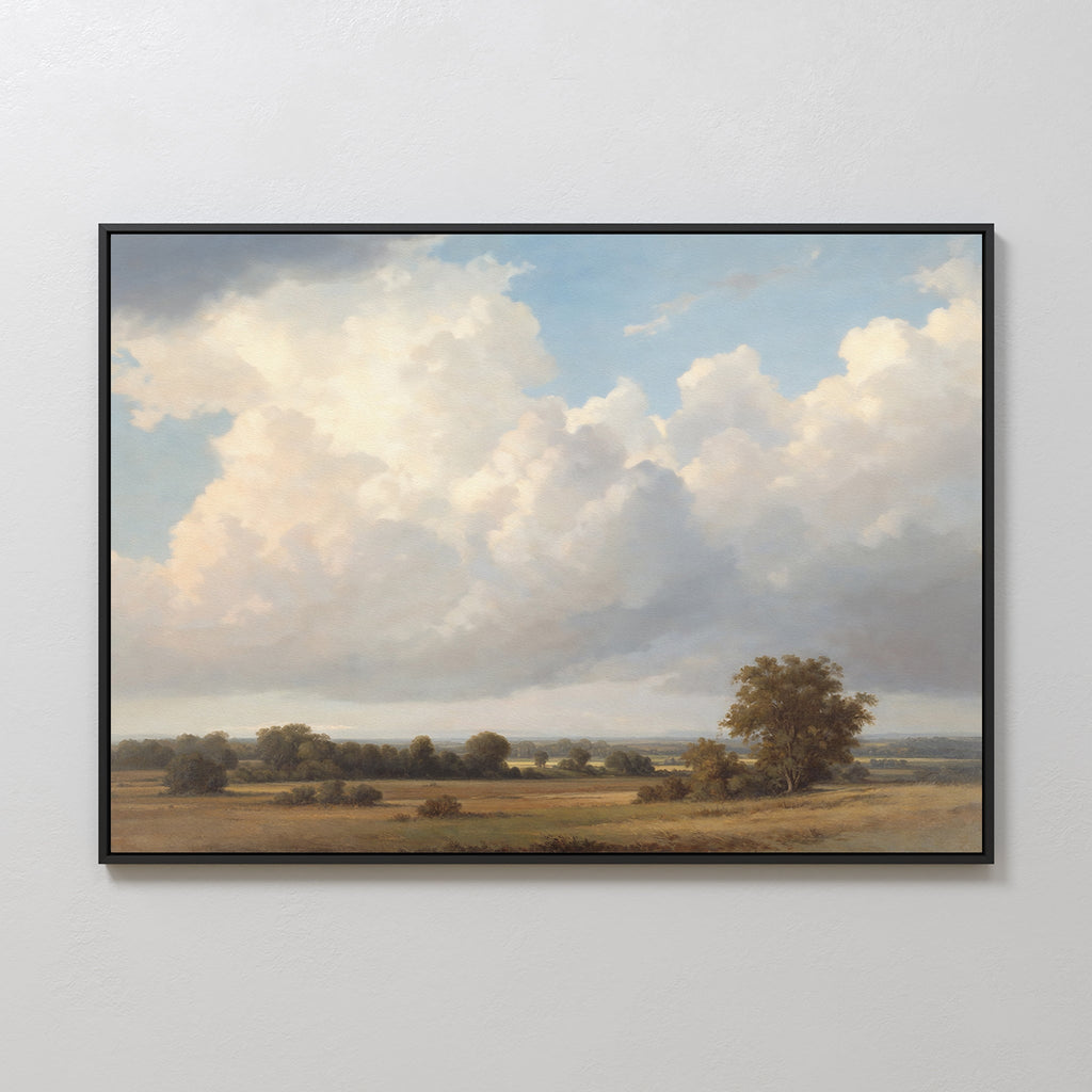 Where the Meadows Breathe Canvas Print – green cloud canvas wall art print by Aspire Prints