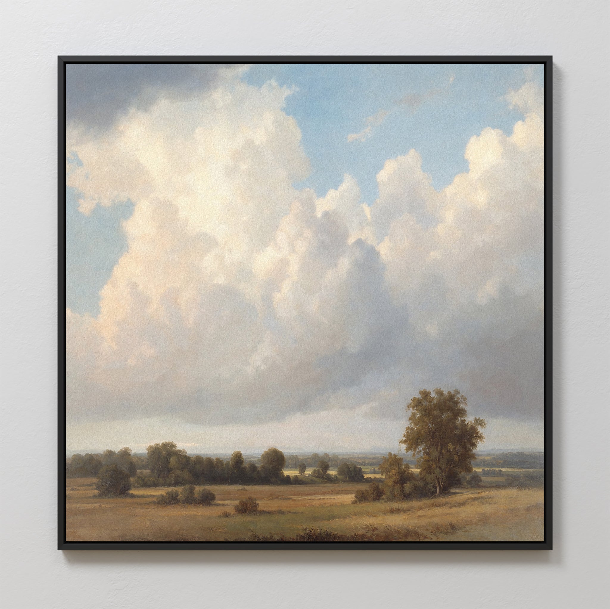 Where the Meadows Breathe – green cloud canvas wall art print by Aspire Prints