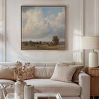 Where the Meadows Breathe – green cloud canvas wall art print by Aspire Prints