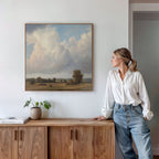 Where the Meadows Breathe – green cloud canvas wall art print by Aspire Prints