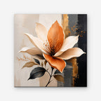 Peach Magnolia Canvas Art - Square – Stretched Canvas Only on white background