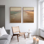 Whispers of the Tide – Set of 2 Canvas Prints set of 2 – blue vintage canvas wall art by Aspire Prints