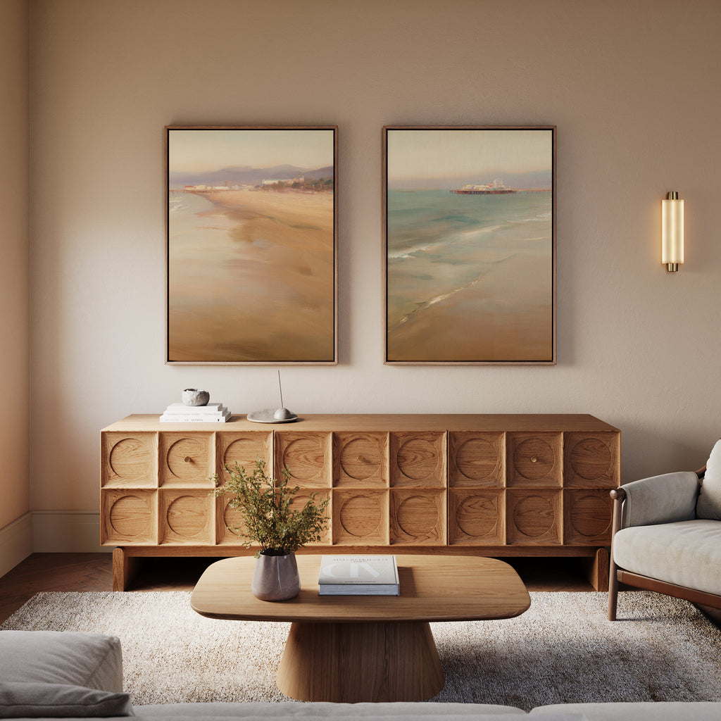 Whispers of the Tide – Set of 2 Canvas Prints set of 2 – blue vintage canvas wall art by Aspire Prints
