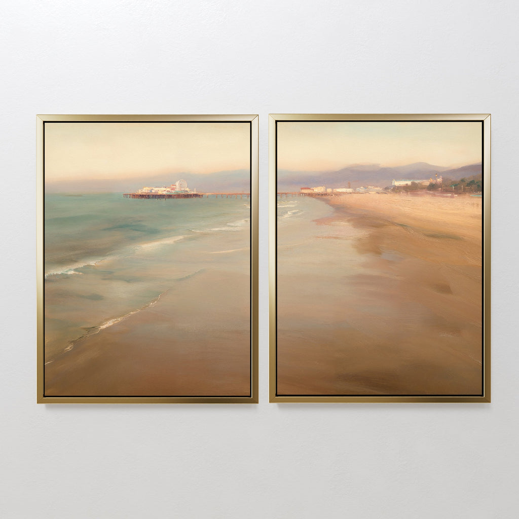 Whispers of the Tide – Set of 2 Canvas Prints set of 2 – blue vintage canvas wall art by Aspire Prints
