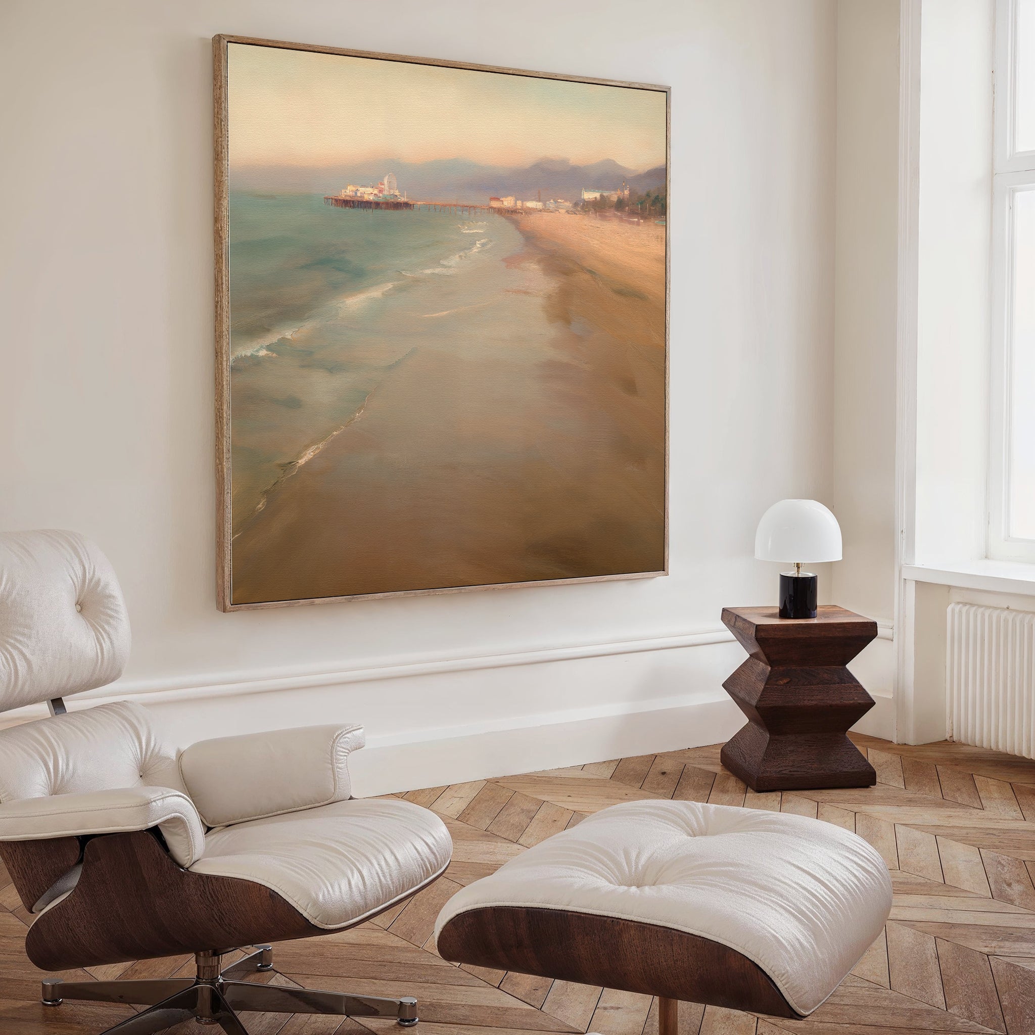 Whispers of the Tideline – blue vintage canvas wall art print by Aspire Prints