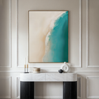 Whispers of the Tide – blue coastal canvas wall art print by Aspire Prints