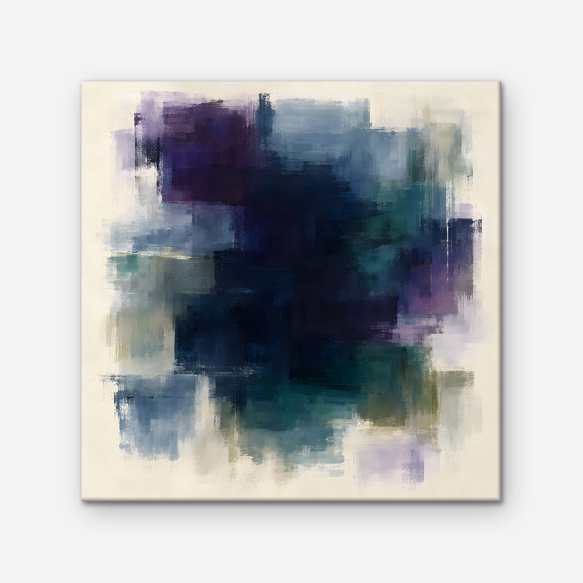 Plum and Navy Haze Canvas Art - Square – Stretched Canvas Only on white background